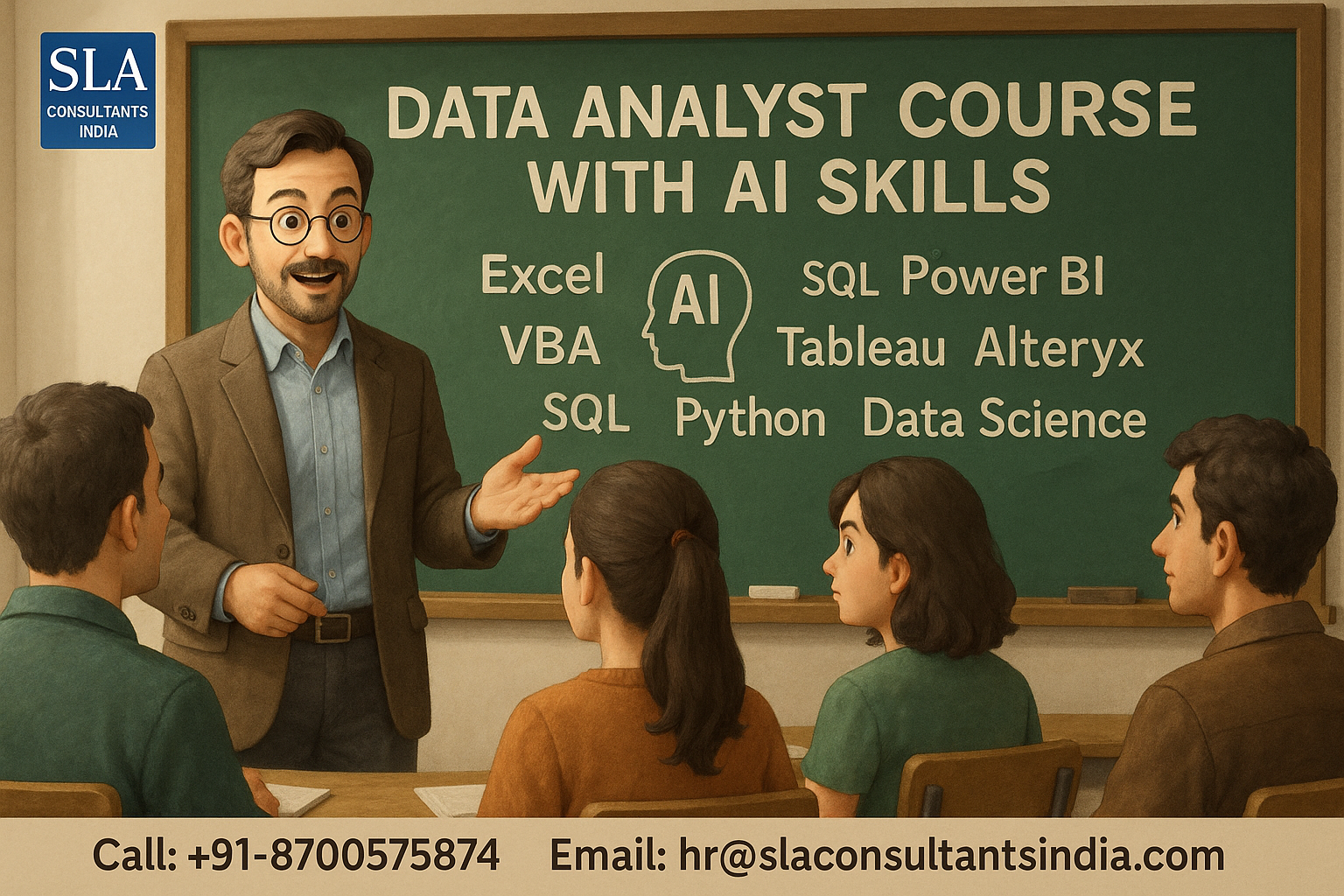 Data Analyst Course In Noida. With Ai Skills, From Classroom To Corporate – Fast!, Upskills With Ai For 2026, By Sla Consultants India,